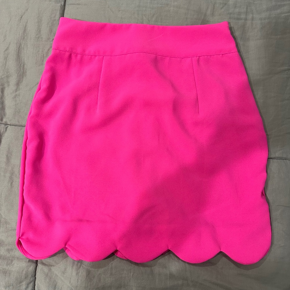 Pink Scalloped Skirt